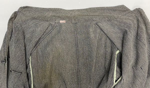 【曜日割引対象外】 ヴィンテージ vintage 40's ブラックシャンブレー アトリエコート コート ブラック 201MT-4464 VB