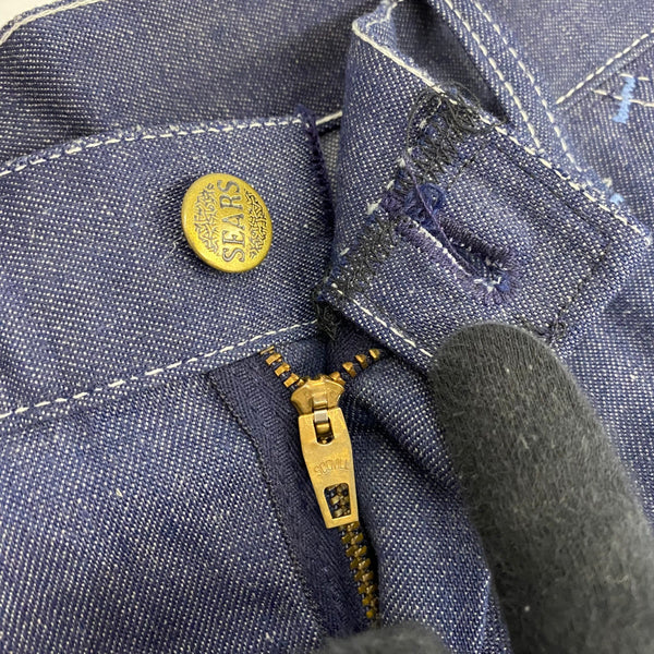 【曜日割引対象外】 ヴィンテージ vintage 70's シアーズ Sears ペインターパンツ デニム ブルー 38×32サイズ 201MB-882 VB