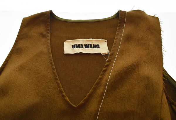 ユマワン UMA WANG 19SS ノースリーブワンピース ALAIN DRESS ワンピース ブラウン Mサイズ 103LT-108