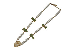 アベイシングエイプ A BATHING APE BAPE PEARL NECKLACE ベイプ パール ネックレス 真鍮 チャーム 白 金 メンズジュエリー・アクセサリー ネックレス・ペンダント ロゴ ゴールド 104A-45