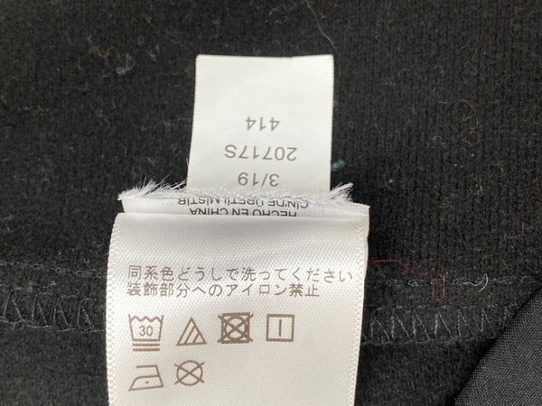 ラルフローレン RalphLauren ローレン LAUREN 現行タグ Quilted Bib Hooded Jacket ダブルクロージャー フーディ コート 二重ジップ キルティング ゴムシャーリング ミディ丈 BLACK 黒 20717S8AA ジャケット ロゴ ブラック Mサイズ 104LT-208