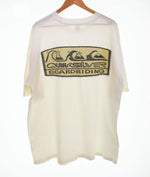 クイックシルバー Quiksilver 90's BOARDRIDING LOGO PRINT Tee ボードライディング ロゴ T MADE IN USA 90年代 90s オールドサーフ オールドスケート XL Tシャツ ホワイト 103MT-2719