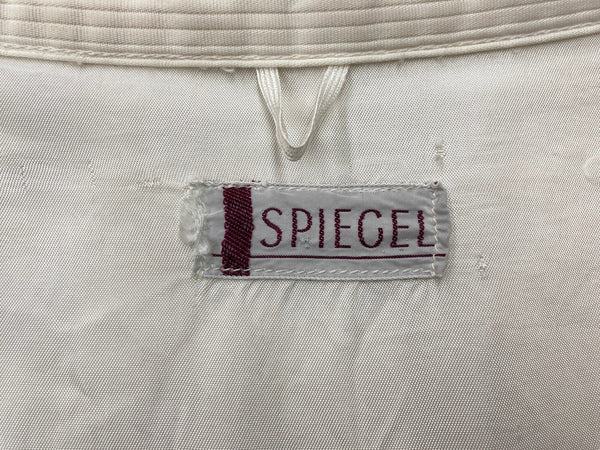 ヴィンテージ vintage 50s 50年代 SPIEGEL ロカビリー コットンピケ ケーブルニット スポーツジャケット 切替 白 ジャケット 無地 ホワイト 104MT-1927