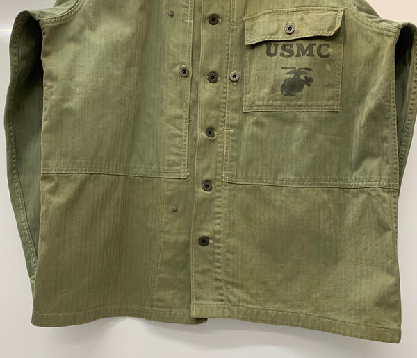 【曜日割引対象外】 ユーエスエムシー USMC 40s P-44 HBT JACKET ステンシル ジャケット カーキ 201MT-3096 VB