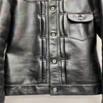 【曜日割引対象外】 ワイツーレザー Y'2 LEATHER ANILINE HORSE 1st Type G JACKET ジャケット ブラック 42サイズ 201MT-3637 VB