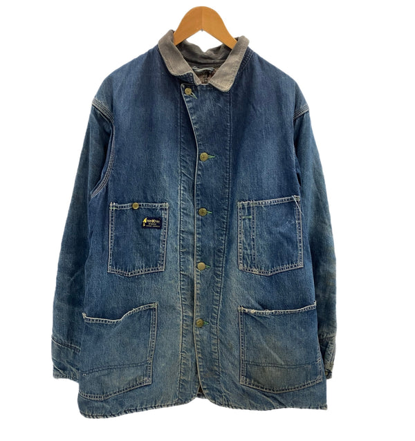 オシュコシュ OSHKOSH B'GOSH 60's 60年代 デニム カバーオール チョアコート ブランケット付き ライナー 横縞 VINTAGE ヴィンテージ ジャケット ブルー 101MT-5080