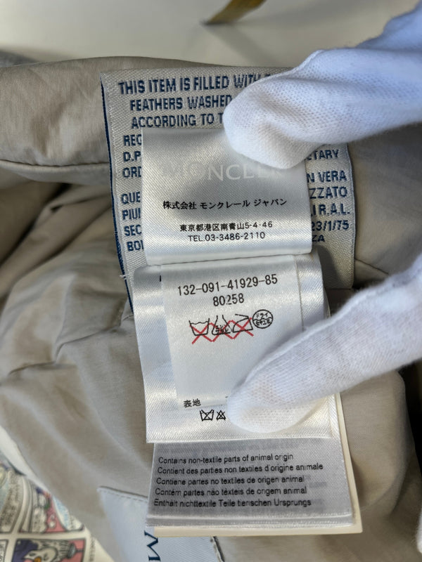 モンクレール MONCLER ニット切替 ダウンジャケット フード グレー サイズ0 ジャケット ベージュ 101MT-5437