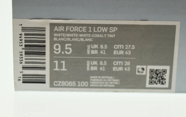 ナイキ NIKE Drake NOCTA  Air Force 1 Low "Love You Forver/White" ドレイク ノクタ × エアフォース1  CZ8065-100 メンズ靴 スニーカー ホワイト 27.5cm 103S-1133