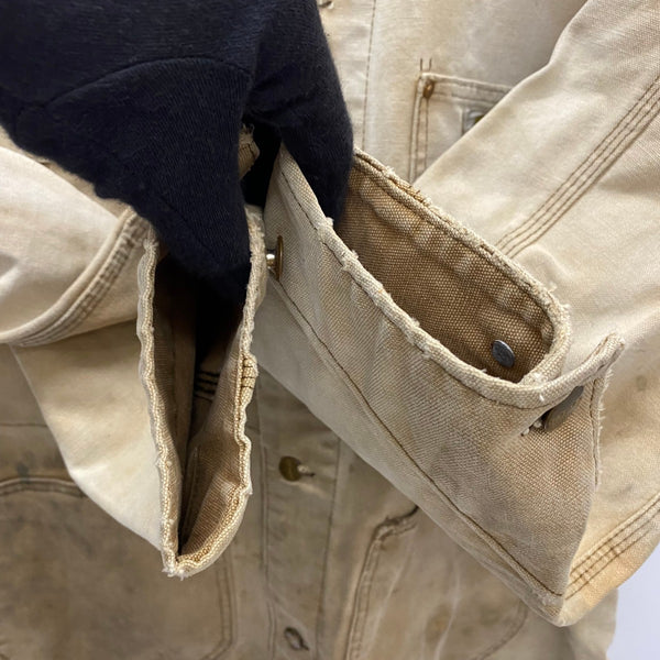 【曜日割引対象外】 カーハート Carhartt 70's Chore Coat デカCボタン カバーオール ジャケット ベージュ 40サイズ 201MT-4501 VB