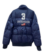 ラルフローレン RalphLauren DOWN JACKET ダウン ジャケット CUSTOM FIT ビックポニー ジップアップ 刺繍 アウター 紺 ジャケット ロゴ ネイビー Mサイズ 104MT-2142