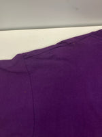 US US古着 90's 90年代 FRUIT OF THE LOOM BESTタグ Mardi Gras マルディグラ ピエロ アートT  シングルステッチ MADE IN USA アメリカ製 ヴィンテージ VINTAGE XL Tシャツ パープル LLサイズ 101MT-4917
