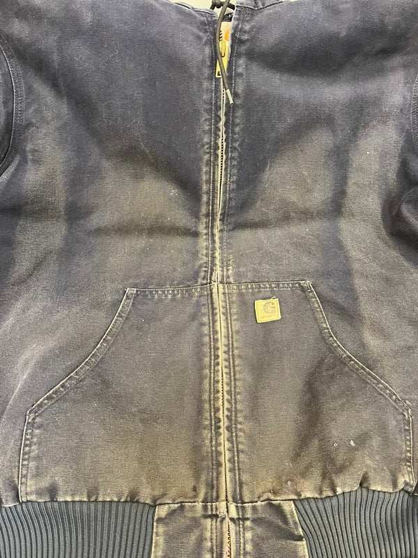 カーハート Carhartt 00s 00's Active Jacket アクティブジャケット 裏地キルティング ヴィンテージ 紺 J130 MDT 3XL ジャケット ネイビー 101MT-5290