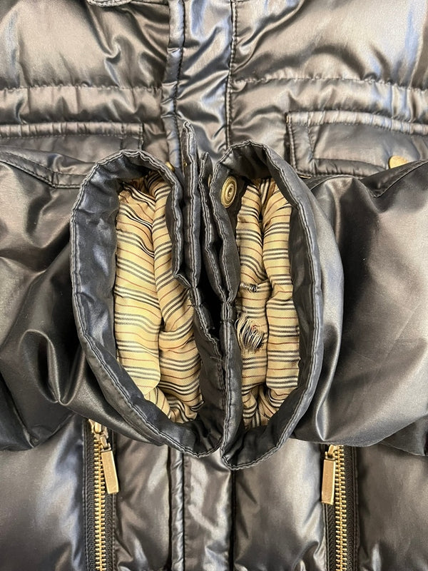 バーバリー Burberry BLACKLABEL ブラックレーベル ダウンジャケット 黒 BMP70-534-09 ジャケット ブラック Lサイズ 101MT-4951