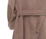 ラルフローレン RalphLauren ツイードジャケット ウエストベルト エルボーパッチ チンストラップ ジャケット ブラウン Lサイズ 103MT-2852