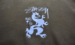 ステューシー STUSSY 21SS Regal Applique crew sweat プリント スウェット 黒 スウェット ブラック Lサイズ 103MT-2244
