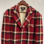 【曜日割引対象外】 ダブルアールエル RRL 90's Western York Tweed Check Half Coat 三つ星 ジャケット レッド Mサイズ 201MT-3835 VB