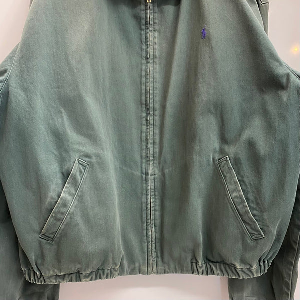 【曜日割引対象外】 ラルフローレン  RALPH LAUREN 80's 90's POLO by Ralph Lauren スイングトップ スポーツジャケット USA製 ジャケット グリーン XLサイズ 201MT-4882 VB