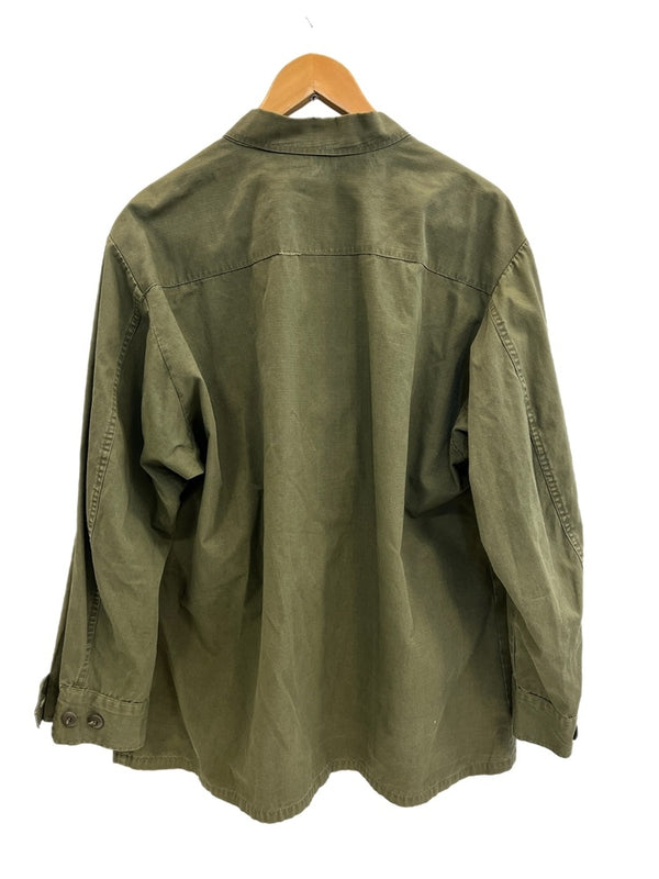 ミリタリー Military 60s 60's U.S.ARMY JUNGLE FATIGUE COAT ジャングル ファティーグ ジャケット 4th リップストップ DSA 101-69-C-1127 ジャケット カーキ Lサイズ 101MT-4438