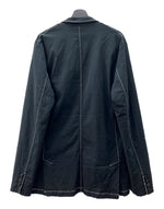 メゾンミハラヤスヒロ Maison MIHARA YASUHIRO 20-21AW TAILORED JACKET テーラード ジャケット MMY ブレザー ホワイトステッチ 黒 A05JK052 サイズ 48 ジャケット ロゴ ブラック 104MT-2120