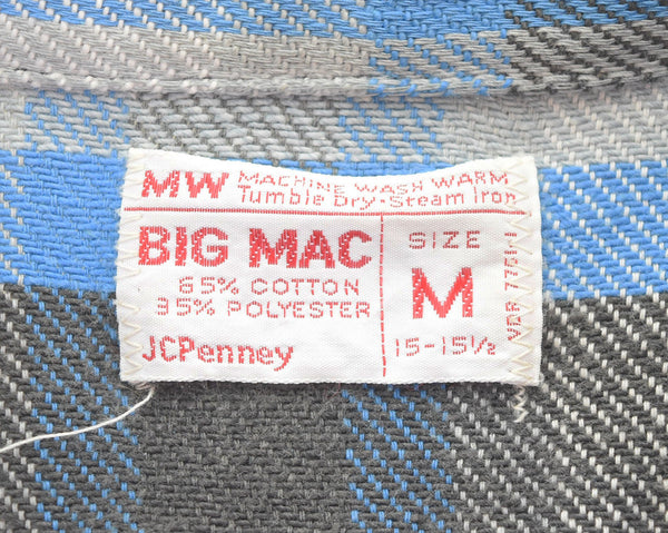 ヴィンテージ Vintage 70s BIG MAC オンブレチェックシャツ ネルシャツ ヘビネル 70's 長袖シャツ マルチカラー Mサイズ 103MT-2880