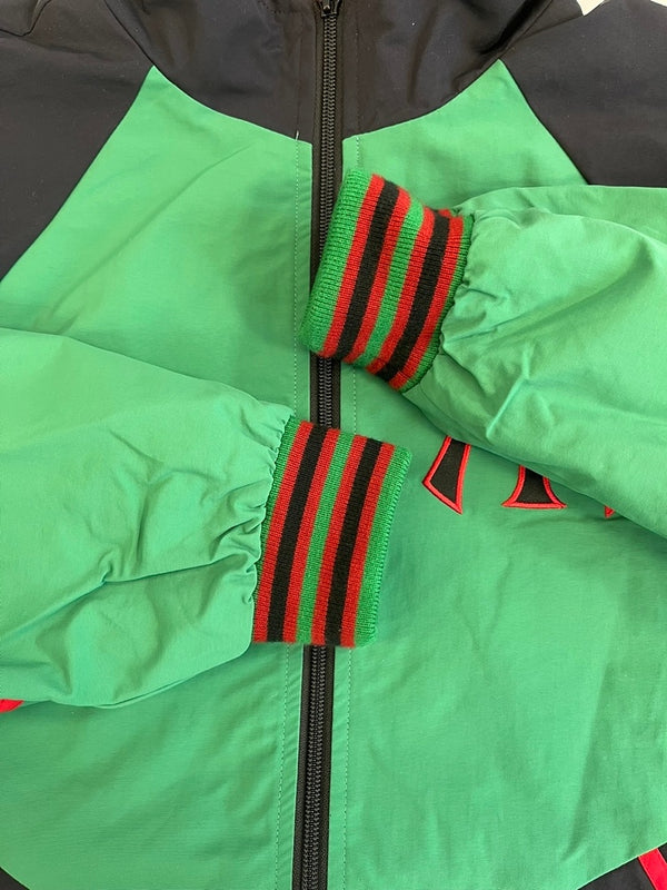 シュプリーム SUPREME 21AW SUPREME×New York Yankees Track Jacket ニューヨークヤンキーズ コラボ トラックジャケット ナイロンジャケット ロゴ刺繍 緑 ジャケット グリーン Mサイズ 101MT-5052