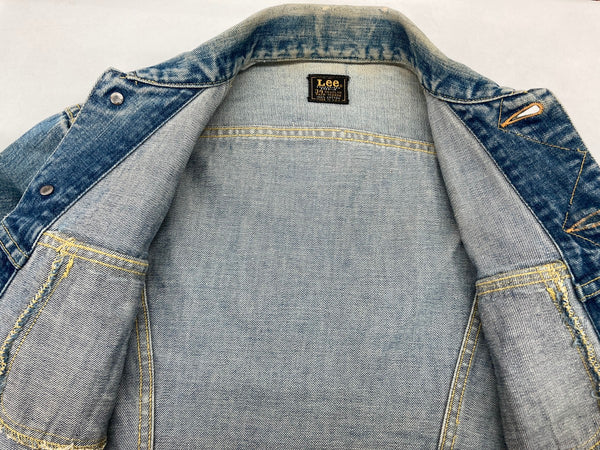 リー Lee 60's 60年代 101-J Vintage Denim Jacket ヴィンテージ デニム Gジャン 四角黒タグ 青 サイズ 34 ジャケット 無地 ブルー 104MT-985