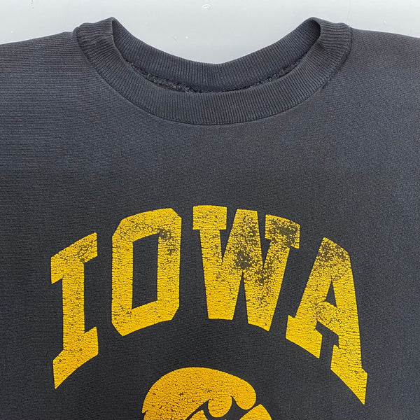 【曜日割引対象外】 チャンピオン Champion 90's REVERSE WEAVE リバースウィーブ IOWA カレッジ メキシコ製 スウェット ブラック XLサイズ 201MT-4513 VB