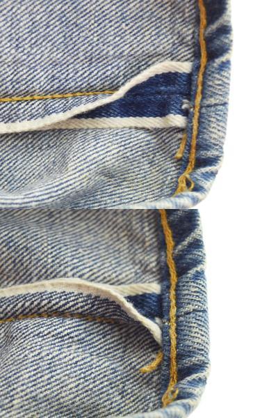 リーバイス LEVI'S 70's 501 66後期 70s ボタン裏6 ポケット裏チェーン 赤耳 セルビッジ デニム ブルー 34/34 103MB-526