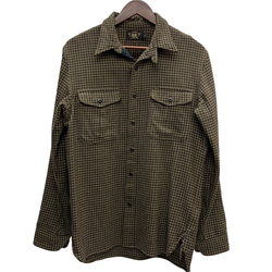 【曜日割引対象外】 ダブルアールエル RRL ネルシャツ ウール 7998267WKS 長袖シャツ ブラウン Mサイズ 201MT-4772 VB