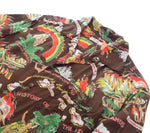 サンサーフ SUN SURF 2007 HISTORY OF THE ISLAND ALOHA SHIRT アロハ シャツ オープンカラー レーヨンシャツ SS33324 半袖シャツ ブラウン Mサイズ 103MT-2716