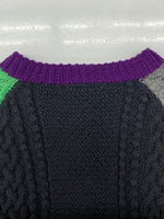 インバーアラン INVERALLAN 4A Golfer Cardigan ゴルファー カーディガン クレイジーパターン ニット セーター ケーブル ハンドニット カーディガン 無地 マルチカラー 104MT-1121
