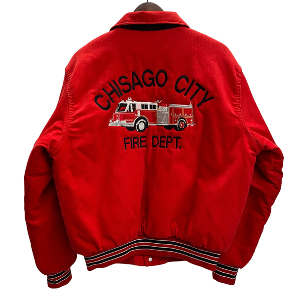 【曜日割引対象外】 レノック Rennoc 80's コーデュロイ バーシティジャケット スタジャン USA製 ジャケット レッド Lサイズ 201MT-4766 VB