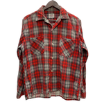 【曜日割引対象外】 ヴィンテージ vintage 60's シアーズ Sears プリントネル 長袖シャツ レッド Mサイズ 201MT-3860 VB