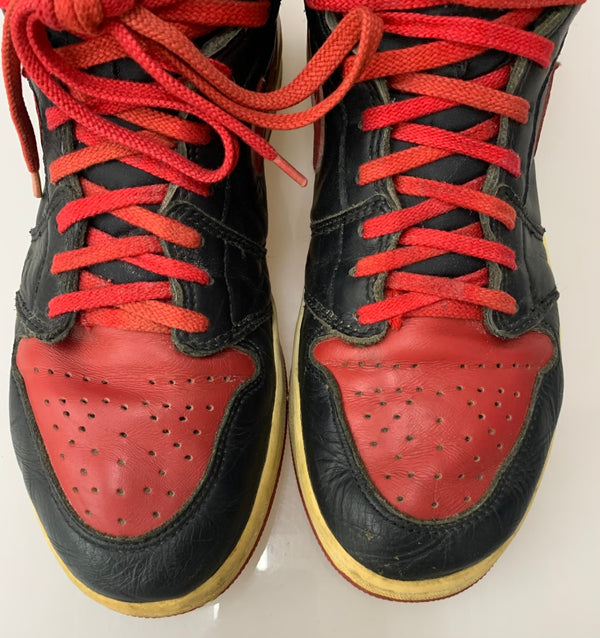 ナイキ NIKE 観賞用 エアジョーダン 1 ハイ "ブレッド" 94年製 Air Jordan 1 High "Bred" (1994) 130207-061 メンズ靴 スニーカー レッド 27.5cmサイズ 201-shoes999