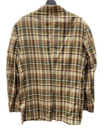 ダブルアールエル RRL 90s 90年代 三ツ星タグ 3B JACKET テーラード センターベント ヴィンテージ VINTAGE ラルフローレン RALPH LAUREN コットン USA製 マドラスチェック ブラウン系 BROWN 茶色 ジャケット マルチカラー Mサイズ 104MT-2033