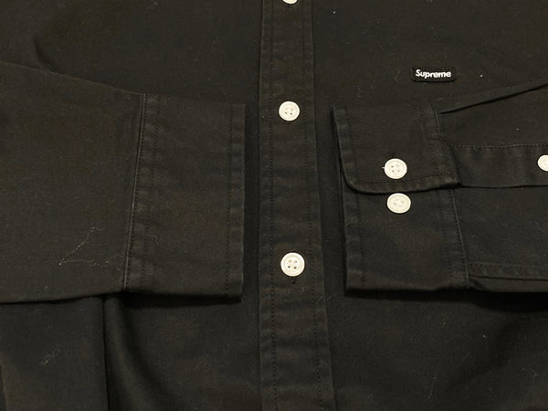 シュプリーム SUPREME Small Box Shirt スモールBOXロゴ 23AW 黒 長袖 長袖シャツ ワンポイント ブラック Lサイズ 101MT-2579