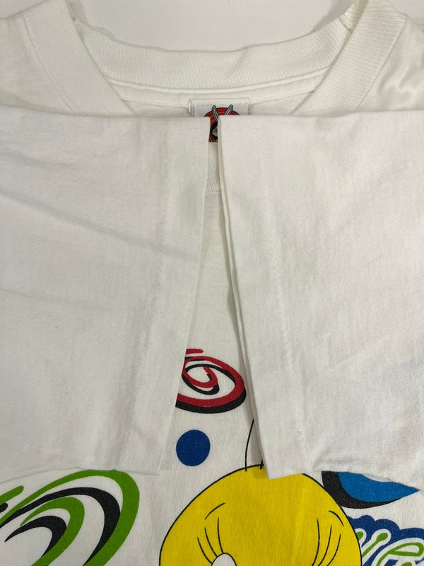 US US古着 90s ©1997 ヴィンテージ Vintage TWEETY トゥイーティ ルーニーチューンズ キャラT シングルステッチ XL Tシャツ ホワイト LLサイズ 101MT-4848