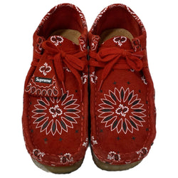 シュプリーム SUPREME 19SS Clarks Bandana Wallabee メンズ靴 ブーツ その他 レッド 25.5cmサイズ 201-shoes1527