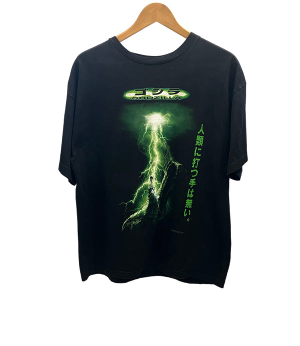 ヴィンテージ Vintage 90s 90's GODZILLA THUNDER TEE Lightning ©1998 ゴジラ US古着 XL Tシャツ ブラック LLサイズ 101MT-2735