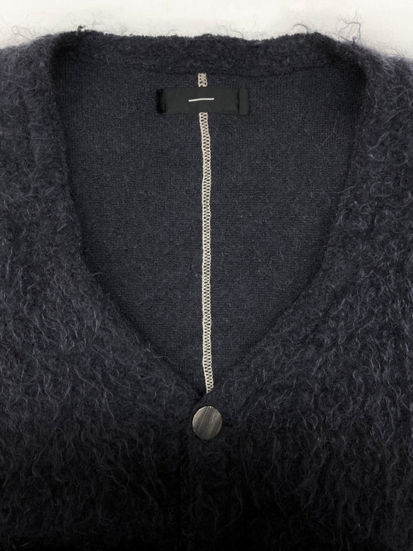マイナス MINUS MOHAIR CARDIGAN モヘア カーディガン TIMELESS CUT OFF 1B ニット セーター 紺 カーディガン 無地 ネイビー ONE SIZEサイズ 104MT-2291