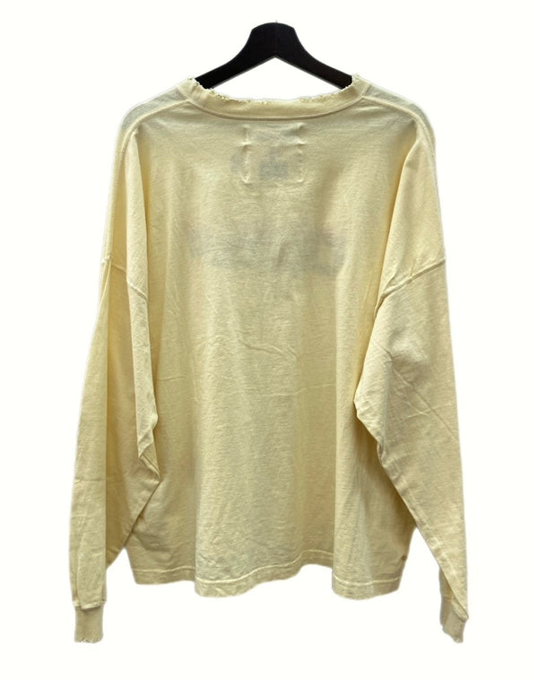 ダイリク DAIRIKU 21SS PEACE Vintage Long Sleeve Tee ピース ヴィンテージ ロングスリーブ Tシャツヴィンテージ加工 長袖 黄 21SS C-5 ロンT 刺繍 イエロー フリーサイズ 104MT-1087