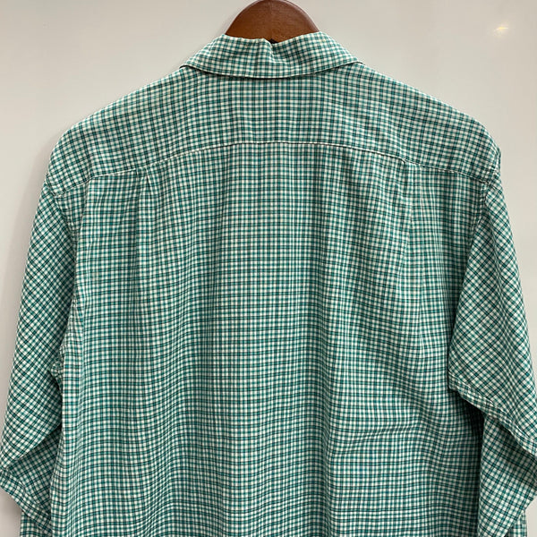 【曜日割引対象外】 ヴィンテージ vintage 50's~ Dunhill Cotton Check Shirts 長袖シャツ グリーン Mサイズ 201MT-4379 VB