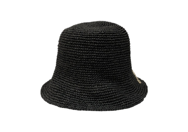 シュプリーム SUPREME 23SS Old English Straw Crusher オールド イングリッシュ ストロー クラッシャー バケットハット バケハ キャップ 麦わら 帽子 黒 帽子 メンズ帽子 ハット ロゴ ブラック フリーサイズ 104H-33