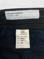 フセインチャラヤン Hussein chalayan SLACKS PANTS スラックス パンツ ジップフライ トラウザーズ 黒 サイズ 38 ボトムスその他 無地 ブラック 104LB-53