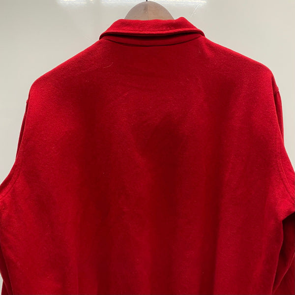 【曜日割引対象外】 ヴィンテージ vintage 40's BRENT ウール プルオーバー ポロシャツ スウェット レッド Lサイズ 201MT-4576 VB