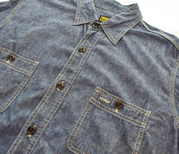 テンダーロイン TENDERLOIN CHAMBRAY シャンブレー  シャツ  長袖シャツ ブルー Sサイズ 103MT-3485