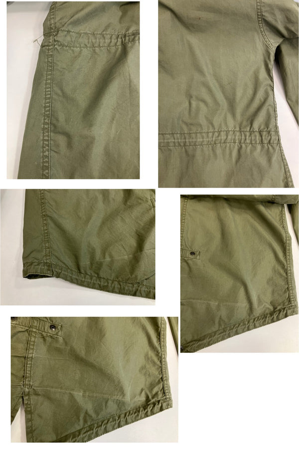 ミリタリー military 60's 60年代 US.ARMY 米軍 実物 M-51 ミリタリージャケット モッズコート フーデッドコート フィッシュテール VINTAGE ヴィンテージ SMALL コート カーキ Sサイズ 101MT-4903