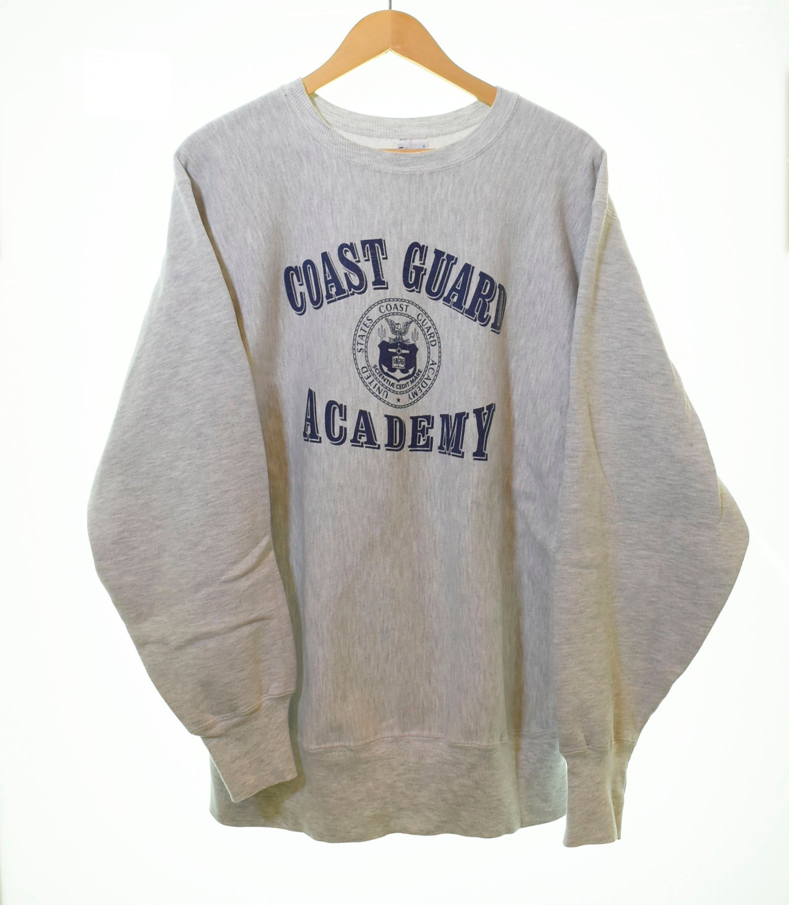 チャンピオン Champion 90s Reverse Weave リバースウィーブ メキシコ 3段プリント COAST GUARD ACADEMY コースト  ガード アカデミー 軍者 ミリタリー スウェット グレー LLサイズ 103MT-757 | 古着通販のドンドンサガール