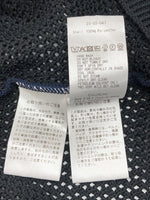 クルニ CULLNI Bi Color Mesh Knit Short Sleeve Pullover メッシュ ニット ショート スリーブ プルオーバー 紺 サイズ 1 トップスその他 ボーダー ネイビー 104MT-1911