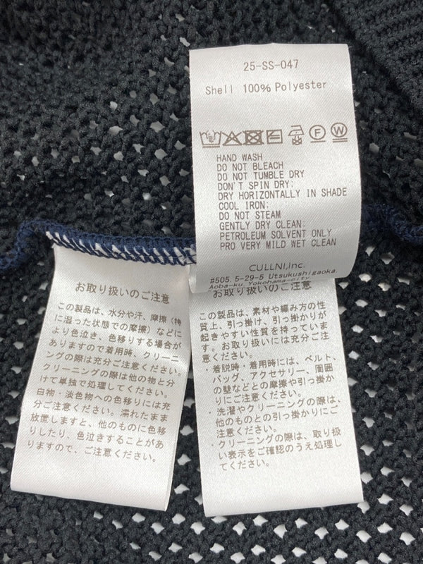 クルニ CULLNI Bi Color Mesh Knit Short Sleeve Pullover メッシュ ニット ショート スリーブ プルオーバー 紺 サイズ 1 トップスその他 ボーダー ネイビー 104MT-1911